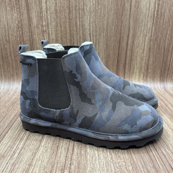 Bearpaw Drew Chelsea Earth Camo Womens Size 7 Cow Suede & shearling boots - Picture 1 of 9
